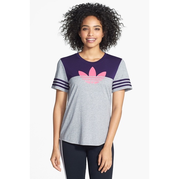 adidas Tops - ADIDAS ORIGINALS Colorblock Sport Trefoil T-Shirt